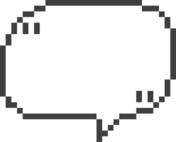 8bit retro game pixel speech bubble balloon with quotation marks, icon sticker memo keyword planner text box banner png
