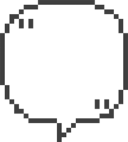 8 bits retro jogos pixel discurso bolha balão com cotação marcas, ícone adesivo memorando palavra chave planejador texto caixa bandeira png
