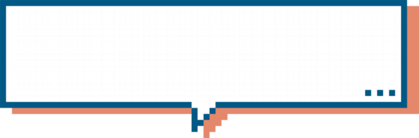 8bit retro game pixel speech bubble balloon icon sticker memo keyword planner text box banner png
