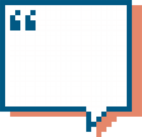 8bit retro game pixel speech bubble balloon icon sticker memo keyword planner text box banner png