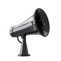 3D-rendered megaphone mock up on a transparent background png