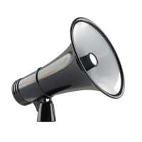 3D-rendered megaphone mock up on a transparent background png