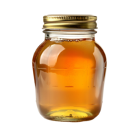 A honey jar with lid on transparent background png