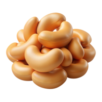 Heap of Cashews 3d Render png