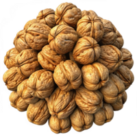 Heap of Walnuts Grains 3d Asset png