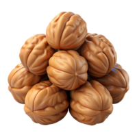 Heap of Walnuts 3d Render png