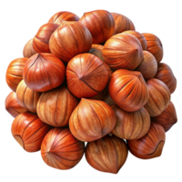 Heap of Hazelnuts Grain 3d Image png