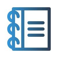 Paper binder outline icon. with gradient colors suitable for interfaces, websites, UI and mobile apps. vector