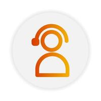 Customer service outline icon. with gradient color suitable for ecommerce, business and interface symbol icons vector