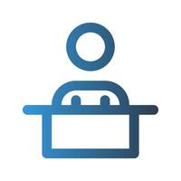 Conference outline icon. with gradient colors suitable for interfaces, websites, UI and mobile apps. vector