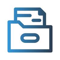 File outline icon. with gradient colors suitable for interfaces, websites, UI and mobile apps. vector