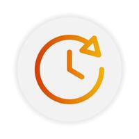 Delivery time outline icon. with gradient color suitable for ecommerce, business and interface symbol icons vector