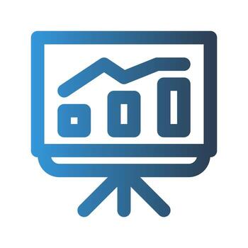 grafico contorno icono. con degradado colores adecuado para interfaces, sitios web, ui y móvil aplicaciones vector