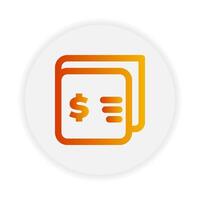 Wallet Payment outline icon. with gradient color suitable for ecommerce, business and interface symbol icons vector