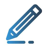 Pencil outline icon. with gradient colors suitable for interfaces, websites, UI and mobile apps. vector