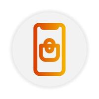 Online shopping outline icon. with gradient color suitable for ecommerce, business and interface symbol icons vector