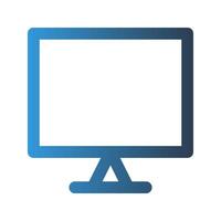 Monitor outline icon. with gradient colors suitable for interfaces, websites, UI and mobile apps. vector