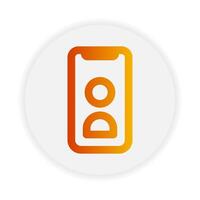 Faq suport outline icon. with gradient color suitable for ecommerce, business and interface symbol icons vector