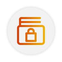 Secure payment outline icon. with gradient color suitable for ecommerce, business and interface symbol icons vector