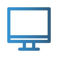 Computer outline icon. with gradient colors suitable for interfaces, websites, UI and mobile apps. vector