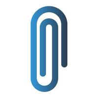 Paper clip outline icon. with gradient colors suitable for interfaces, websites, UI and mobile apps. vector
