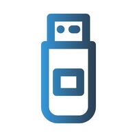 Usb outline icon. with gradient colors suitable for interfaces, websites, UI and mobile apps. vector