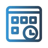 Schedule outline icon. with gradient colors suitable for interfaces, websites, UI and mobile apps. vector