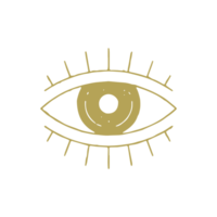 All seeing eye esoteric optical contemplation symbol of control, power and following grunge texture png