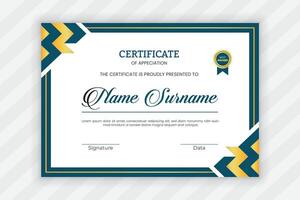certificate of appreciation design template vector