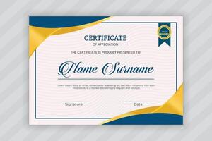 certificate of appreciation design template vector