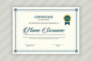 certificate of appreciation design template vector
