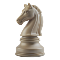 3D Chess Knight Piece Isolated on Transparent Background png