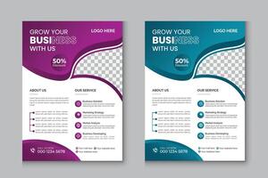 Corporate business flyer template design set, Brochure design vector