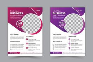 Corporate business flyer template design set, Brochure design vector