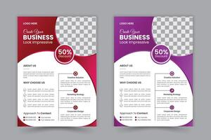 Corporate business flyer template design set, Brochure design vector