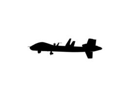 Silhouette of the UAV drone or Unmanned Aerial Vehicle, Flat Style, can use for Art Illustration, Logo Gram, Pictogram, Website, or Graphic Design Element vector