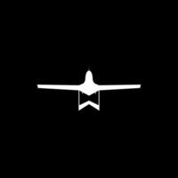 Silhouette of the UAV drone or Unmanned Aerial Vehicle, Flat Style, can use for Art Illustration, Logo Gram, Pictogram, Website, or Graphic Design Element vector