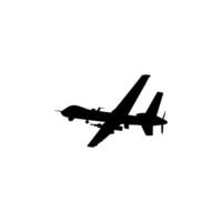 Silhouette of the UAV drone or Unmanned Aerial Vehicle, Flat Style, can use for Art Illustration, Logo Gram, Pictogram, Website, or Graphic Design Element vector