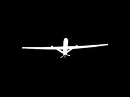 Silhouette of the UAV drone or Unmanned Aerial Vehicle, can use for Art Illustration, Logo Gram, Pictogram, Website, or Graphic Design Element vector