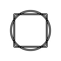 Circle and Square Composition, Flat Style, can use for Logo Gram, Copy Space, Frame Work, Decoration, Ornate, or Graphic Design Element vector
