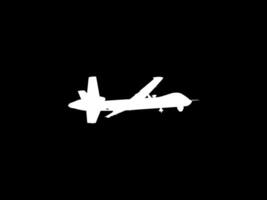 Silhouette of the UAV drone or Unmanned Aerial Vehicle, Flat Style, can use for Art Illustration, Logo Gram, Pictogram, Website, or Graphic Design Element vector