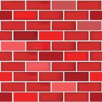 A seamless different red color bricks wall pattern background illustration vector