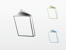 A set of books logo for library and school for sharing knowledge illustration vector