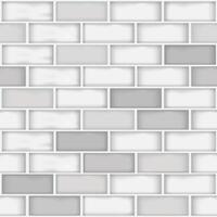 A seamless different white and gray color bricks wall pattern background illustration vector