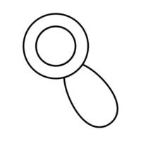 Magnifying glass icon. Outline search icon. Loupe icon in line art style. Editable stroke vector