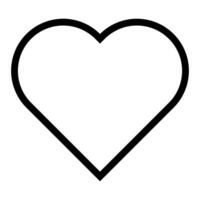 heart shape symbol, black and white silhouette illustration, white background vector