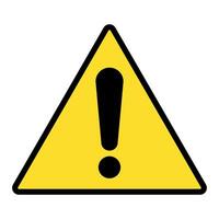Other danger ahead sign, exclamation mark in yellow and black triangle symbol, isolated on white background vector