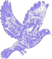 dove bird pattern design EPS illustration vector