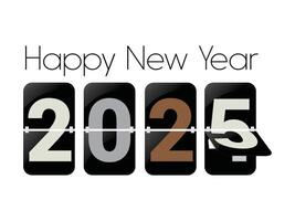 Happy New Year 2025 Background Design. Greeting Card, Banner, Poster. Change the number to 2025. vector