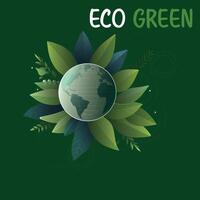 05 June, World Environment day concept 3d design. 3d World map with Environment day text and background illustration. vector